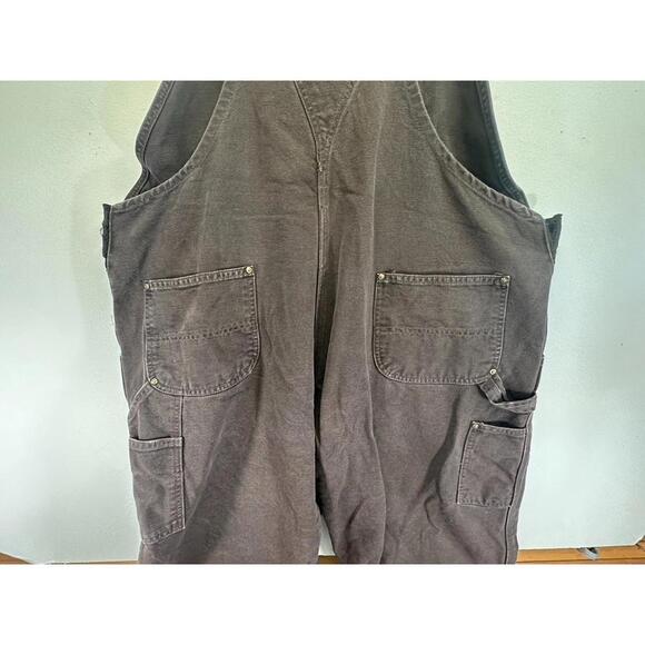 Carhartt Brown Denim Overalls 52/30 - Picture 7 of 14